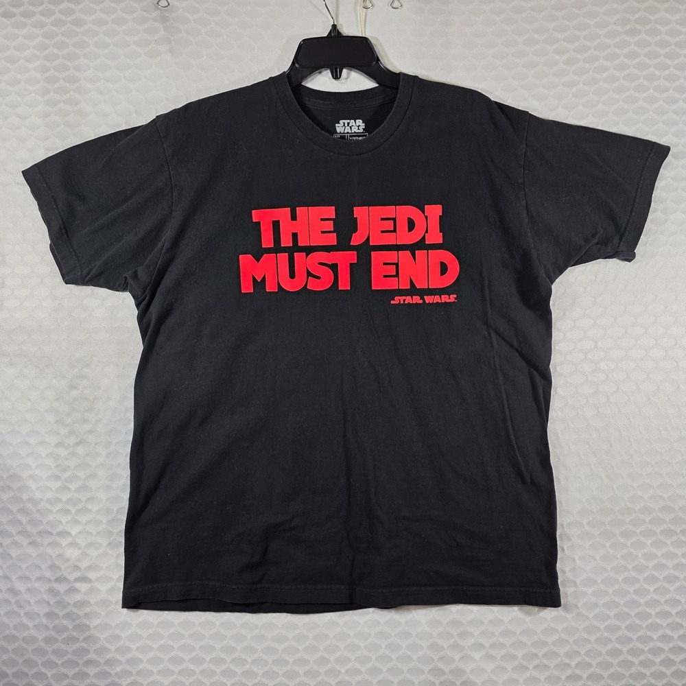 Star Wars The Jedi Must End Mens XL Black Graphic T-Shirt Fifth Sun Cotton Tee